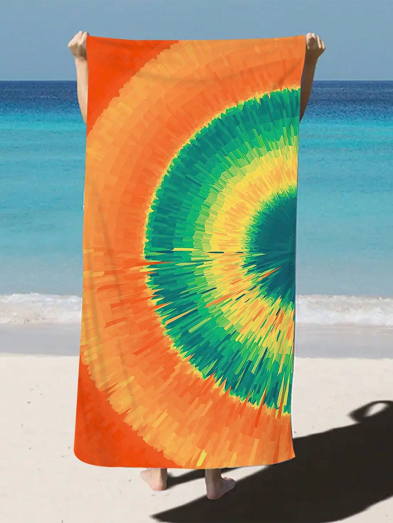 Sunset Dreams Tie-Dye Beach Towel: Lightweight and Versatile for Every Summer Activity